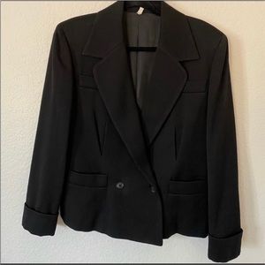 Byblos Italian Black Classic Lined Wool Blazer